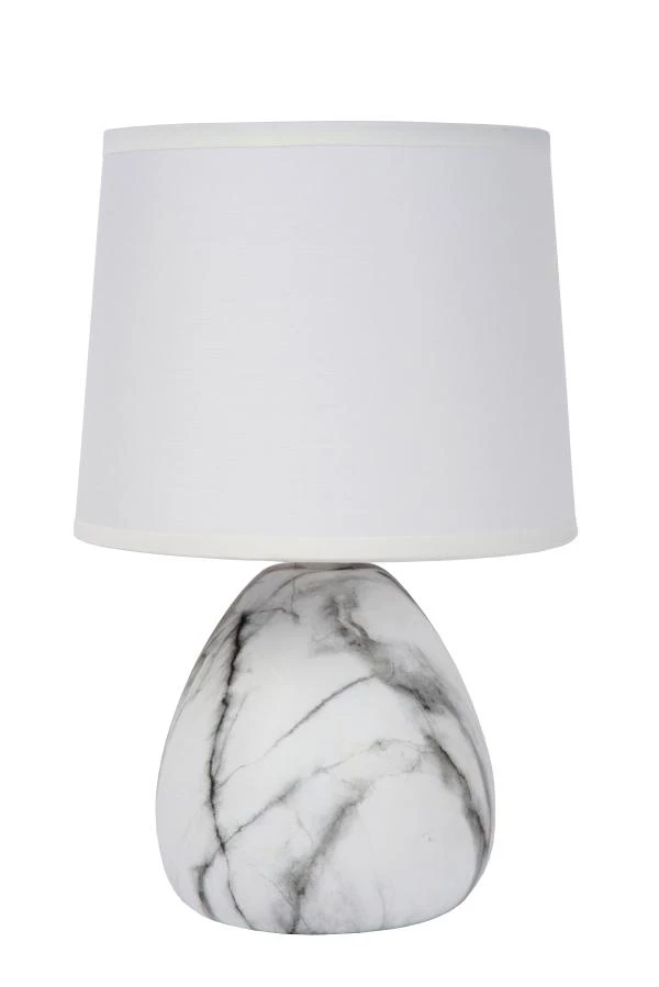 Lucide MARMO - Table lamp - Ø 16 cm - 1xE14 - White - turned off